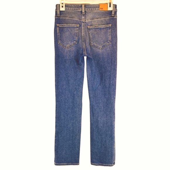 PAIGE Cindy Straight Leg Ankle Jeans Denim Speak Easy Destructed Sz 25 - Picture 3 of 15